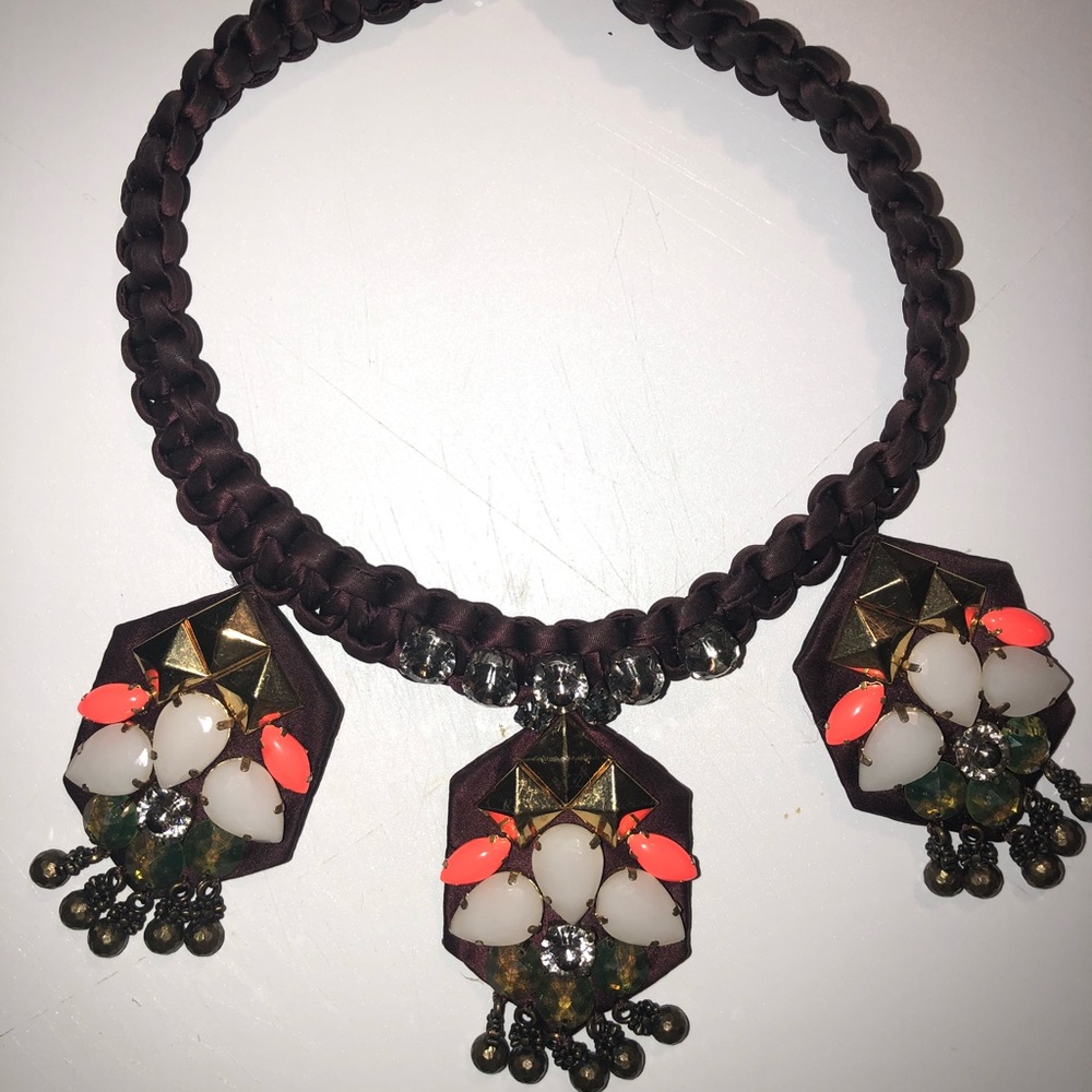 J. Crew satin braided necklace